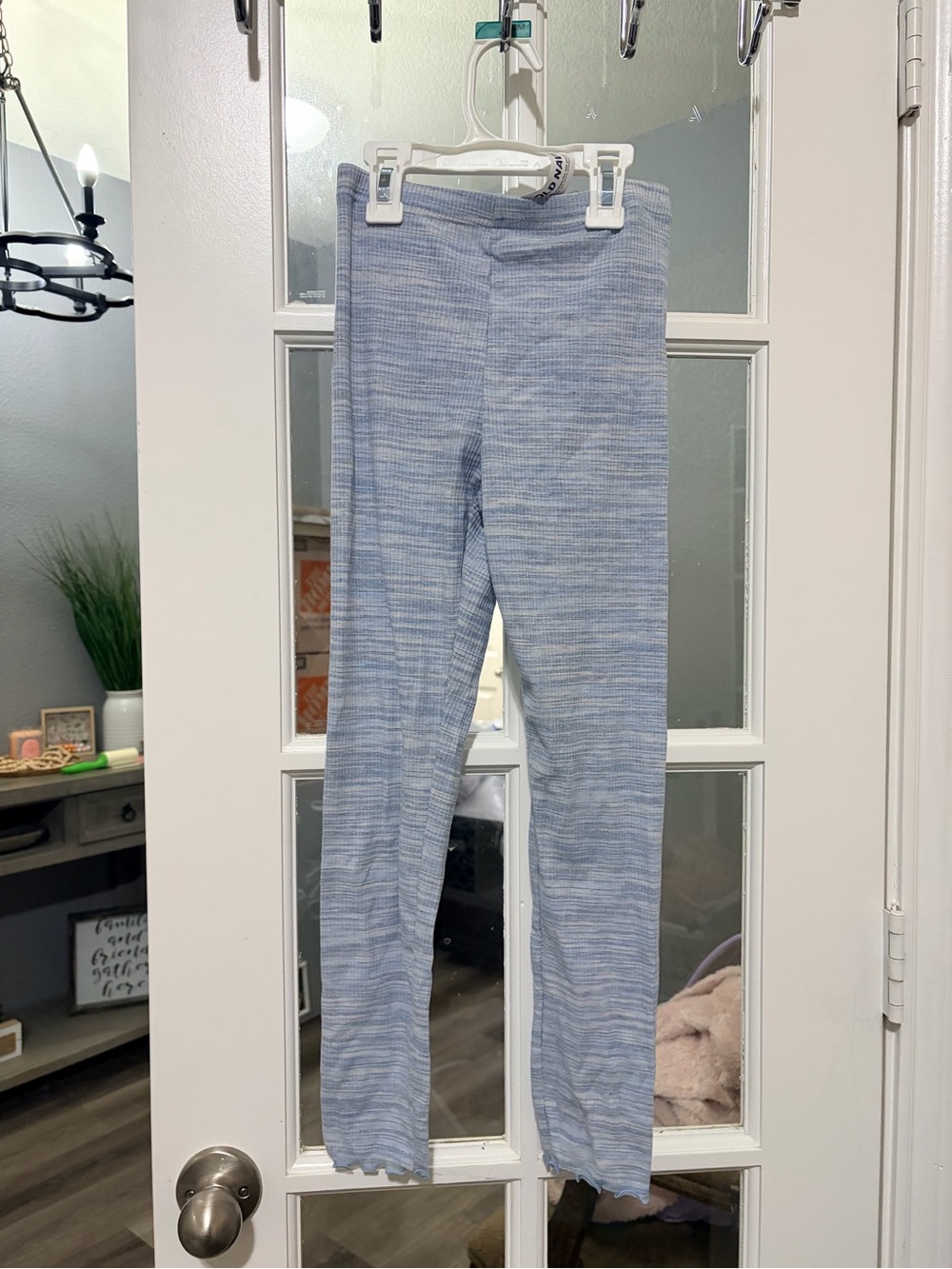 Old Navy Light Blue Ribbed Kids Leggings